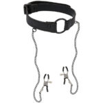 Collana morbida con pinze per capezzoli Fetish Submisive